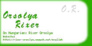orsolya rixer business card